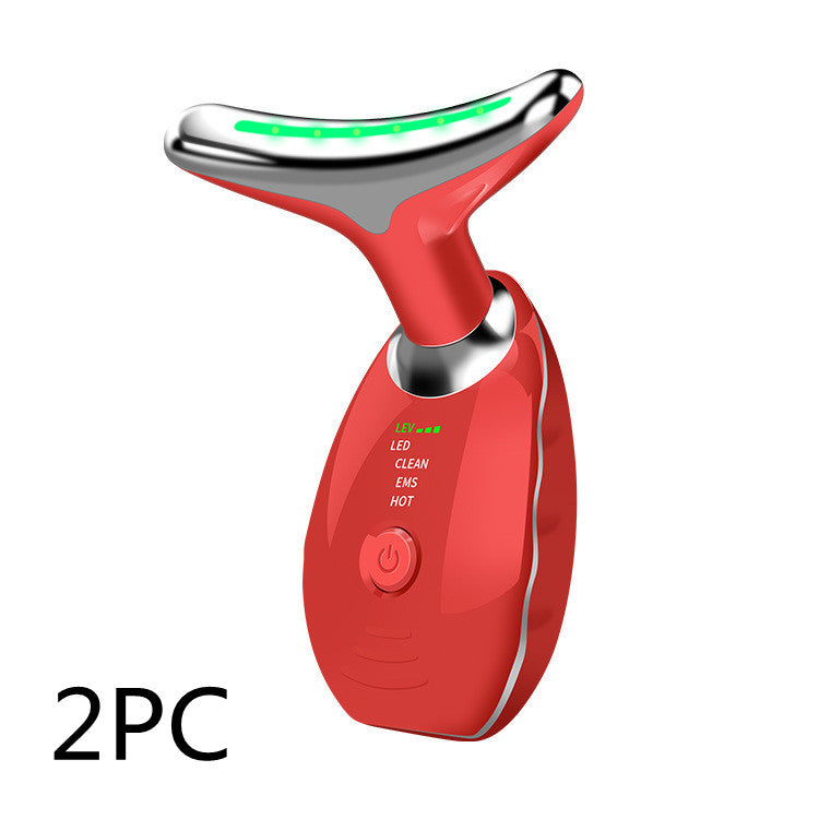 LED Neck and Face Massager Device with Colourful Light Modes
