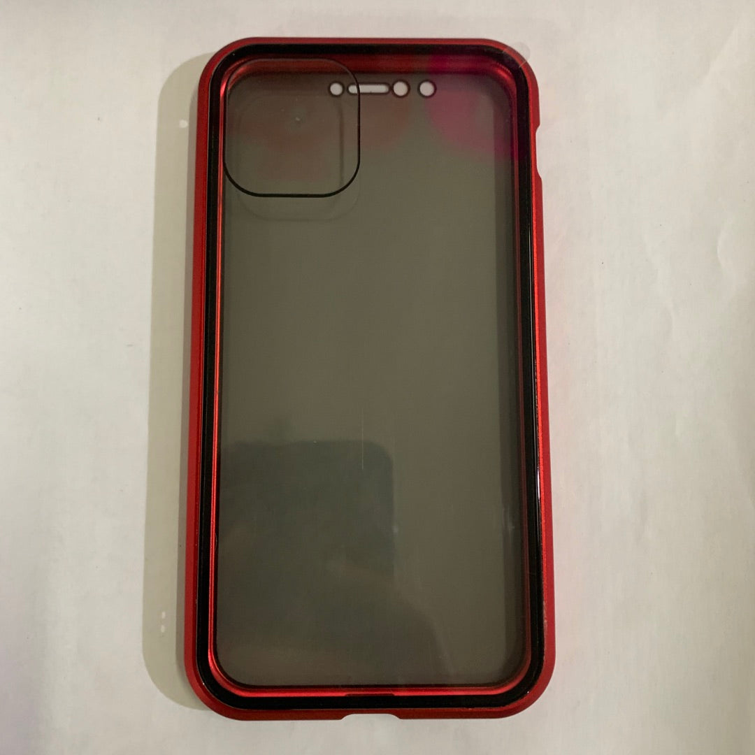 Magnetic Privacy Glass Phone Case With Metal Frame Protection