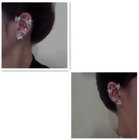 Butterfly Ear Clip and Ear Hook Earrings, Fashion Jewellery