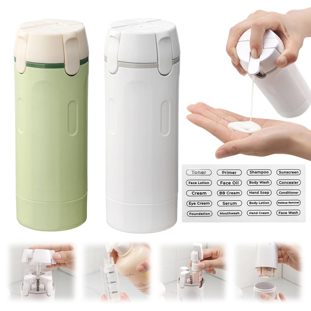 4-in-1 Leakproof Travel Bottle Set, Portable Toiletry Dispenser