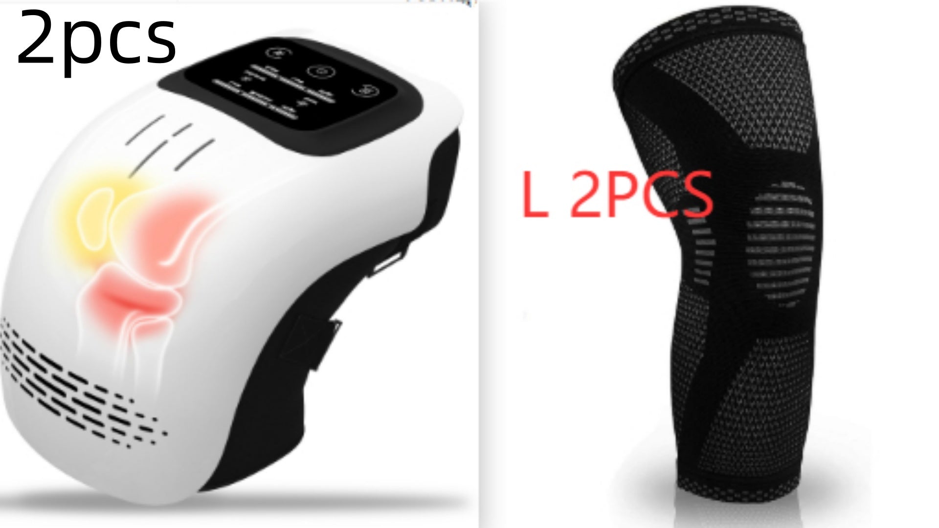 Heated Knee Massager With Vibration, Rechargeable Home Wrap