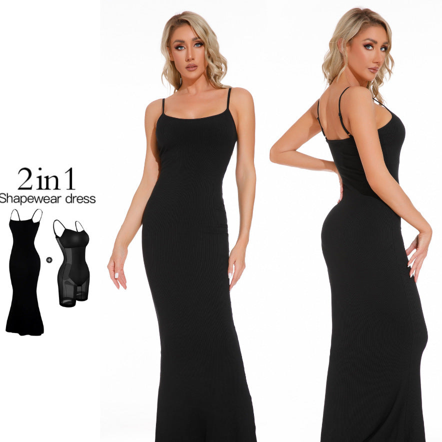 Women's Shapewear Jumpsuit Dress, Tummy Control Lift Corset Bodysuit