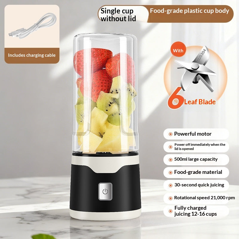 Rechargeable USB Blender Juice Cup with Double Cup and 500ml Size