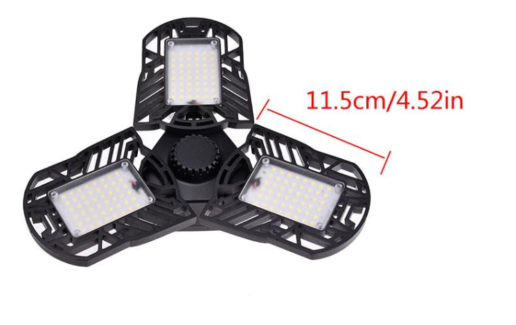 Deformable Garage Light 60W LED Radar Sensor for Warehouse and Home