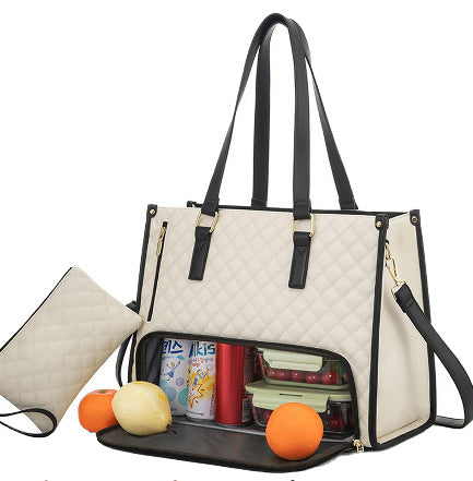 Insulated Lunch Tote Bag For Women, Leak-Proof Crossbody
