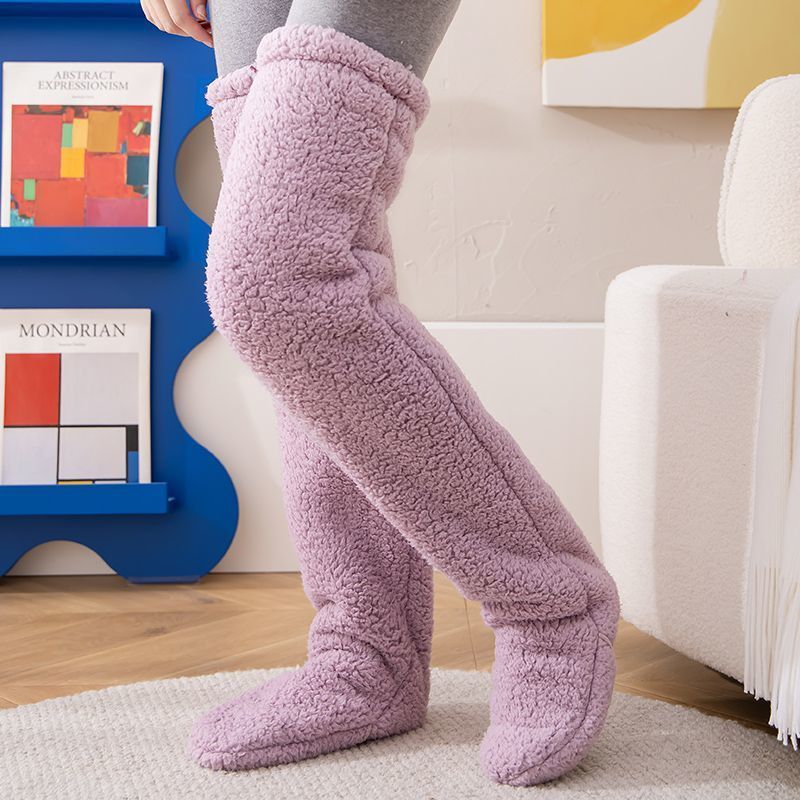 Over Knee Fuzzy Long Socks For Winter Home And Sleeping