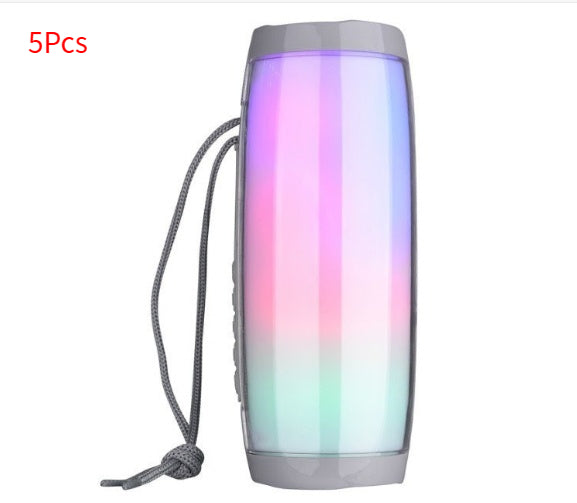 Portable 10W Waterproof Bluetooth Speaker with Subwoofer and LED Lights