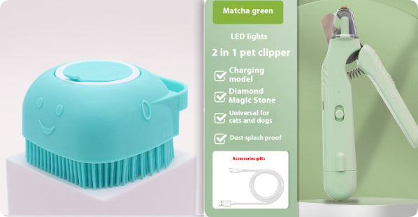 2-in-1 Pet Nail Clipper and Grinder with LED Light for Dogs and Cats