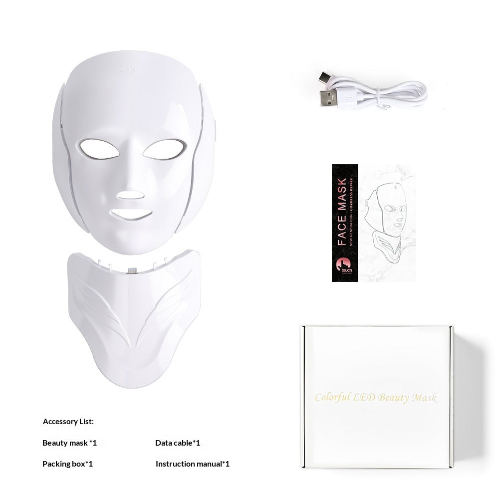 LED Colour-Light Facial Beauty Device Face Mask for Home Use