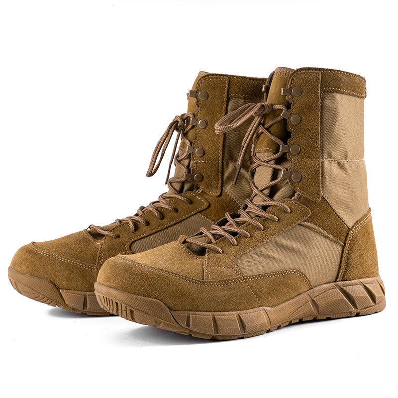 Men's Outdoor Combat Boots With Breathable Oxford Cloth