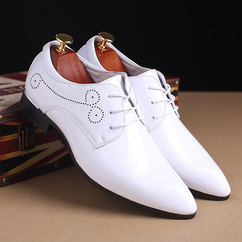 Men's Leather Dress Shoes, Business Casual Lace-Up in Many Colours