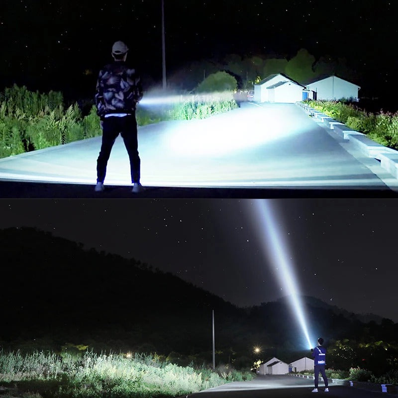 Rechargeable LED Flashlight, Super Bright Zoom Torch with Aluminium Body