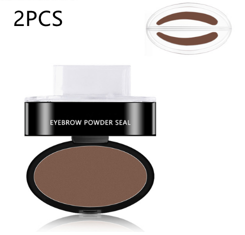 Eyebrow Stamp Kit With Stencils And Waterproof Brow Powder