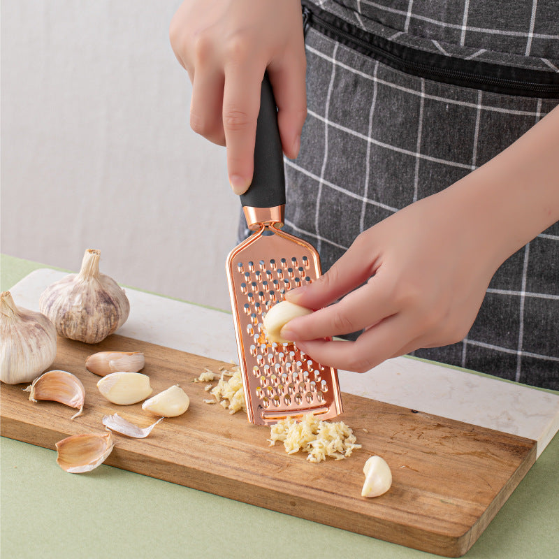 Kitchen Peeler and Utensil Set with Copper-Plated Holder