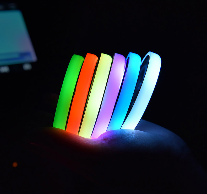 Colourful LED Light-Up Car Cup Holder Coasters, Solar and USB