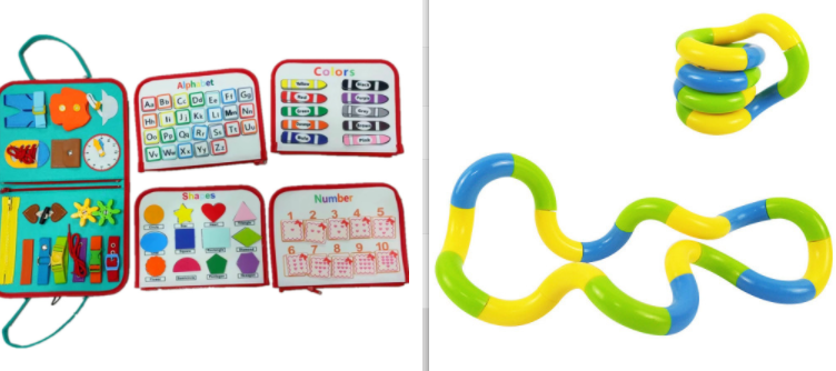 Felt Busy Book for Toddlers, Dressing and Buttoning Learning Board