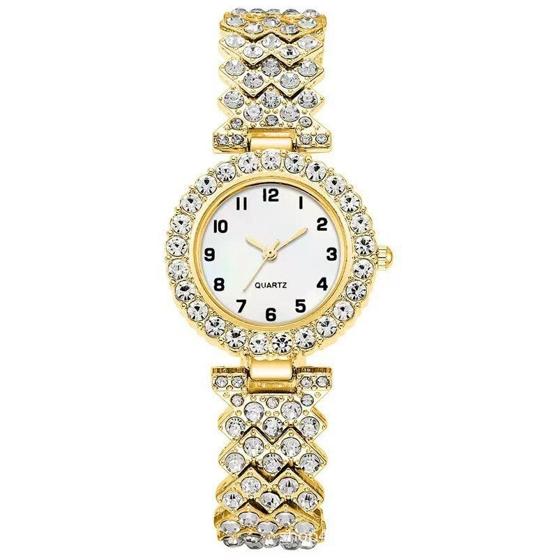 Women's 2 Piece Quartz Watch And Bracelet Set In Gold Or Silver