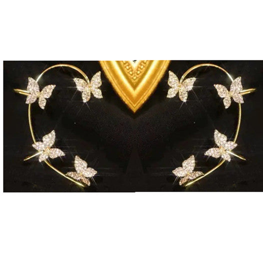 Butterfly Ear Clip and Ear Hook Earrings, Fashion Jewellery