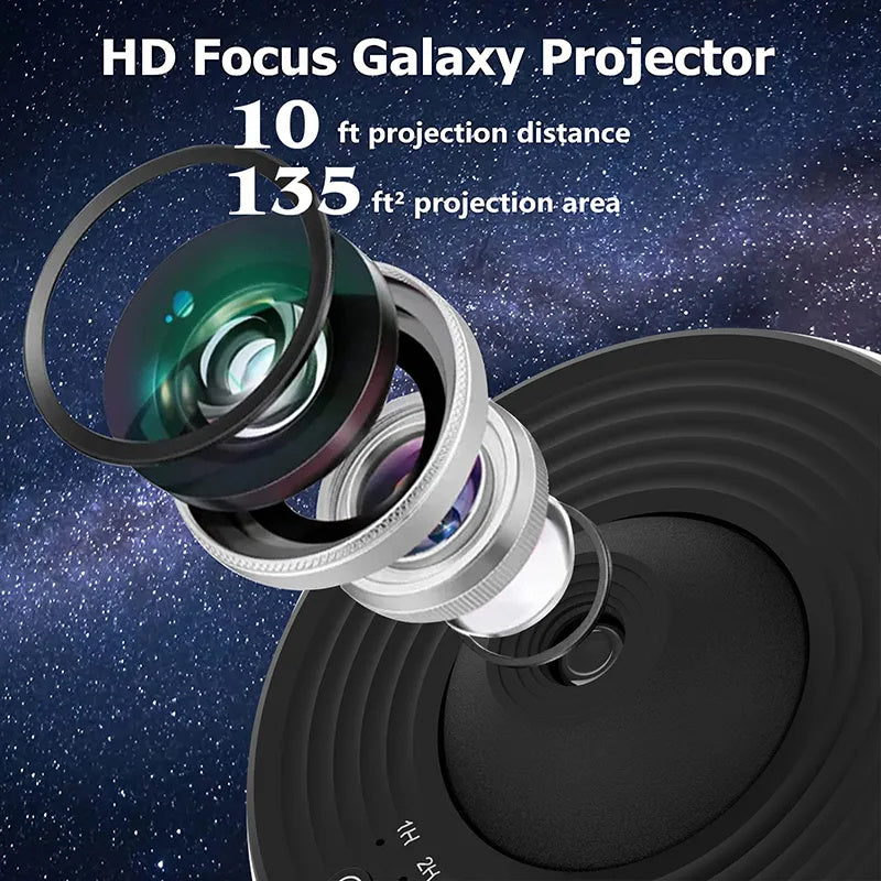 Galaxy Starry Sky Projector Night Light With 360 Degree Rotation