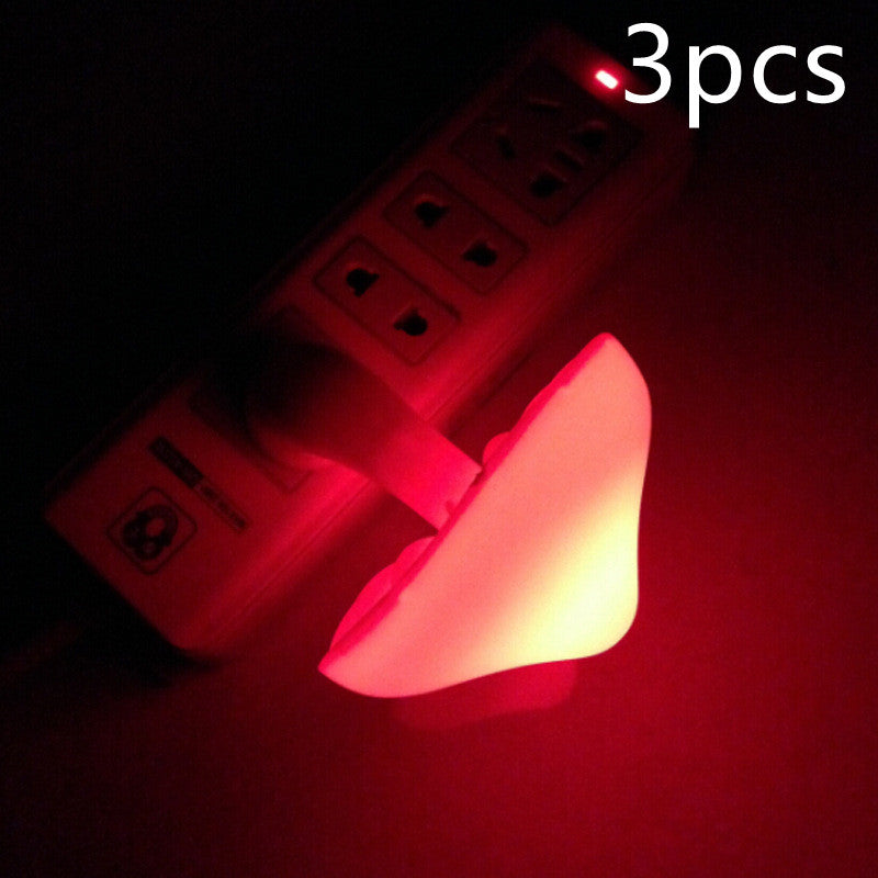 Mushroom LED Wall Socket Night Light With Light Sensor