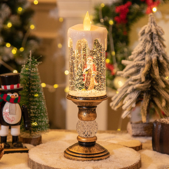 Decoración navideña con velas para mesas y estanterías