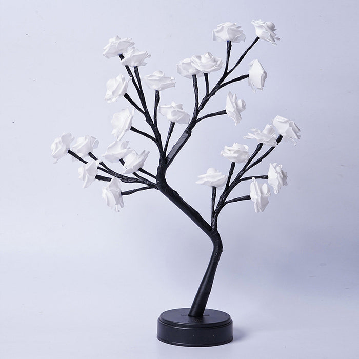 USB-rosebordlampe med eventyrlys til romantisk hjemmedekor
