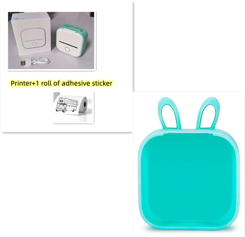 Portable Mini Bluetooth Thermal Label Printer, Inkless Printing