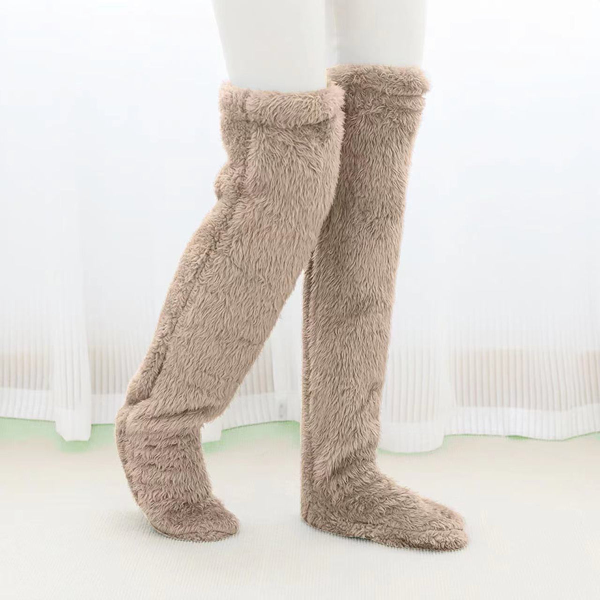 Over Knee Fuzzy Long Socks For Winter Home And Sleeping