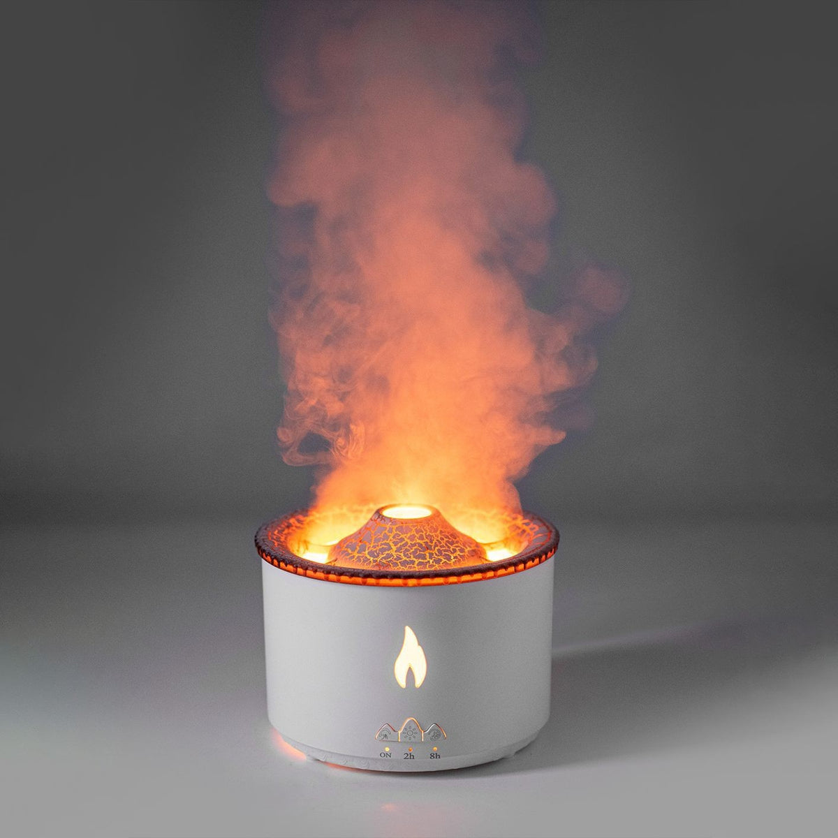 Volcano Flame Aroma Diffuser With Jellyfish Mist And Night Light
