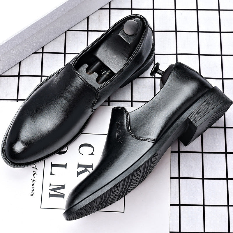 Men's Casual Pointed-Toe Slip-On Business Leather Shoes