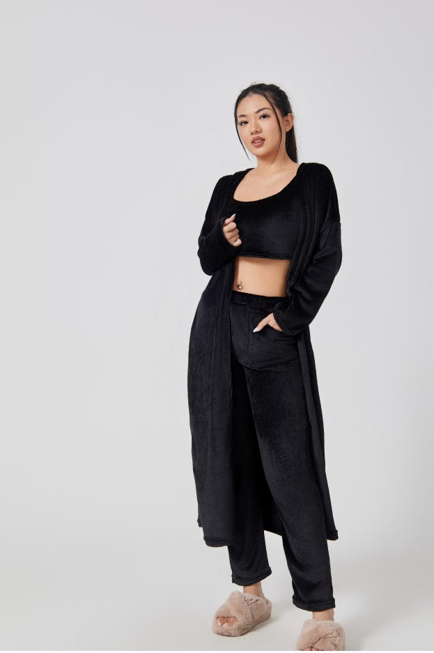 Cozy 3-Piece Women's Pajama Lounge Set, Soft and Fluffy