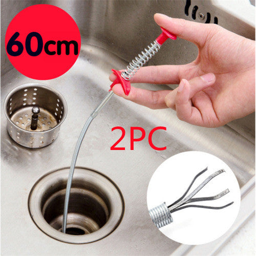 60cm Flexible Drain Clog Remover Spring Tool For Sinks