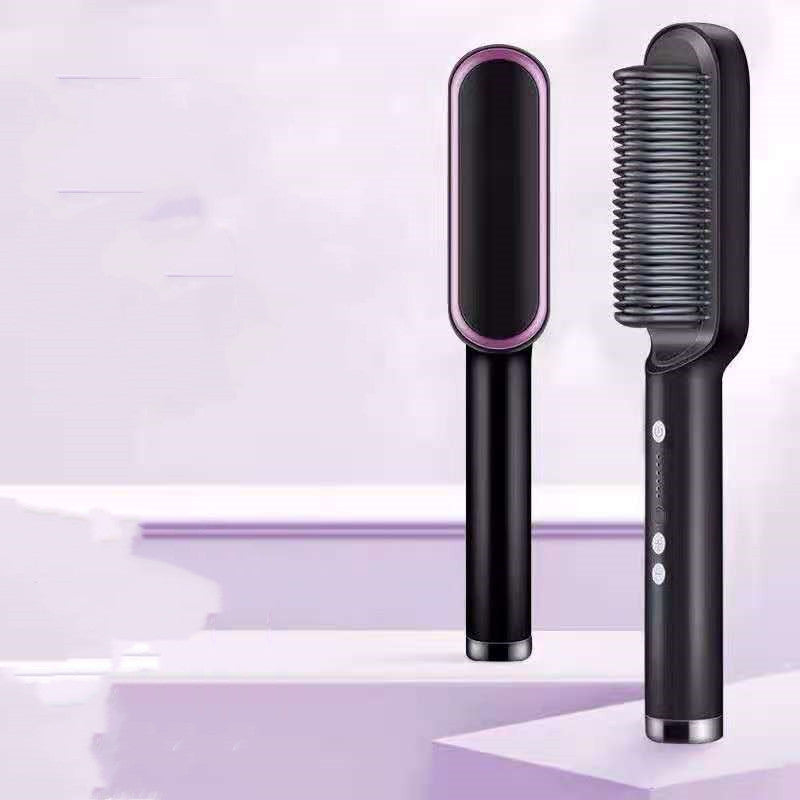 2 In 1 Hair Straightener Comb With Negative Ion And Curling