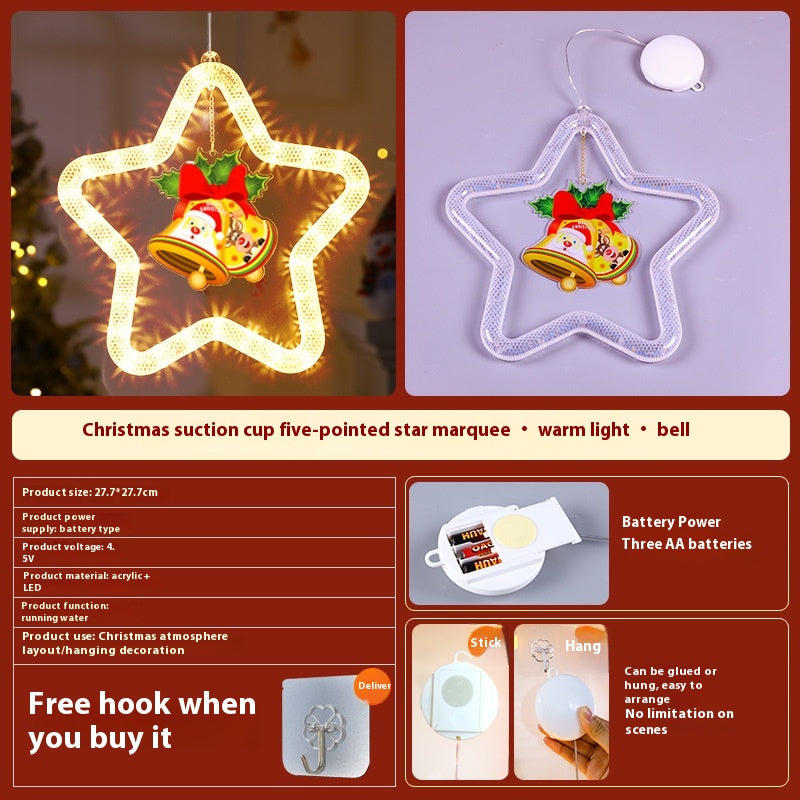 Christmas LED Hanging Pendant Lights with Battery Operation