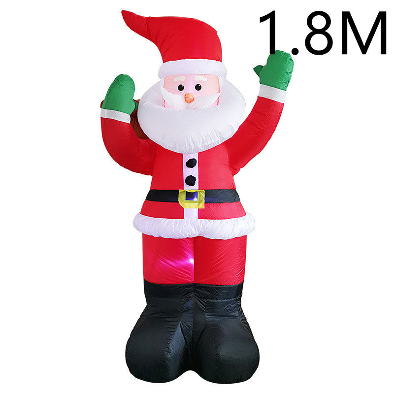 Outdoor Christmas LED Inflatable Santa Snowman Garden Decoration