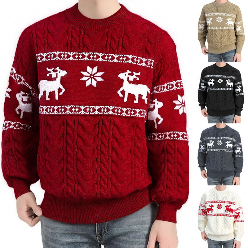 Men's Ugly Christmas Jumper with Thick Warm Knitted Design