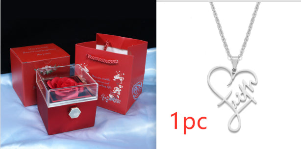 Rotating Soap Rose Gift Box, Romantic Jewellery Packaging