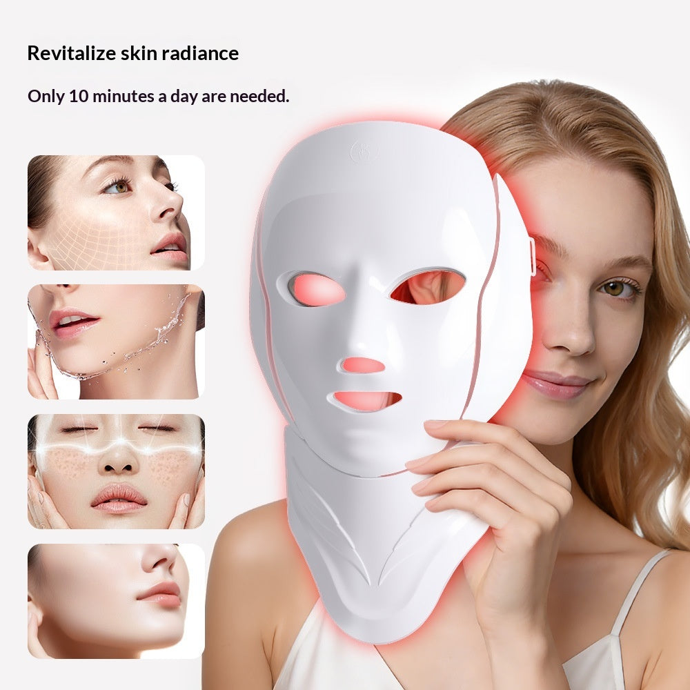 LED Colour-Light Facial Beauty Device Face Mask for Home Use