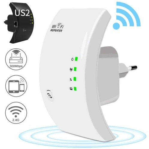 WiFi Repeater Range Extender with LAN Port and 300Mbps Speed