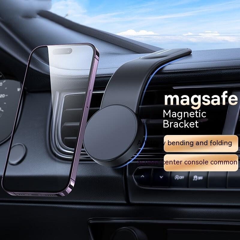 Magnetic Bendable Car Phone Holder With 15W Wireless Charging