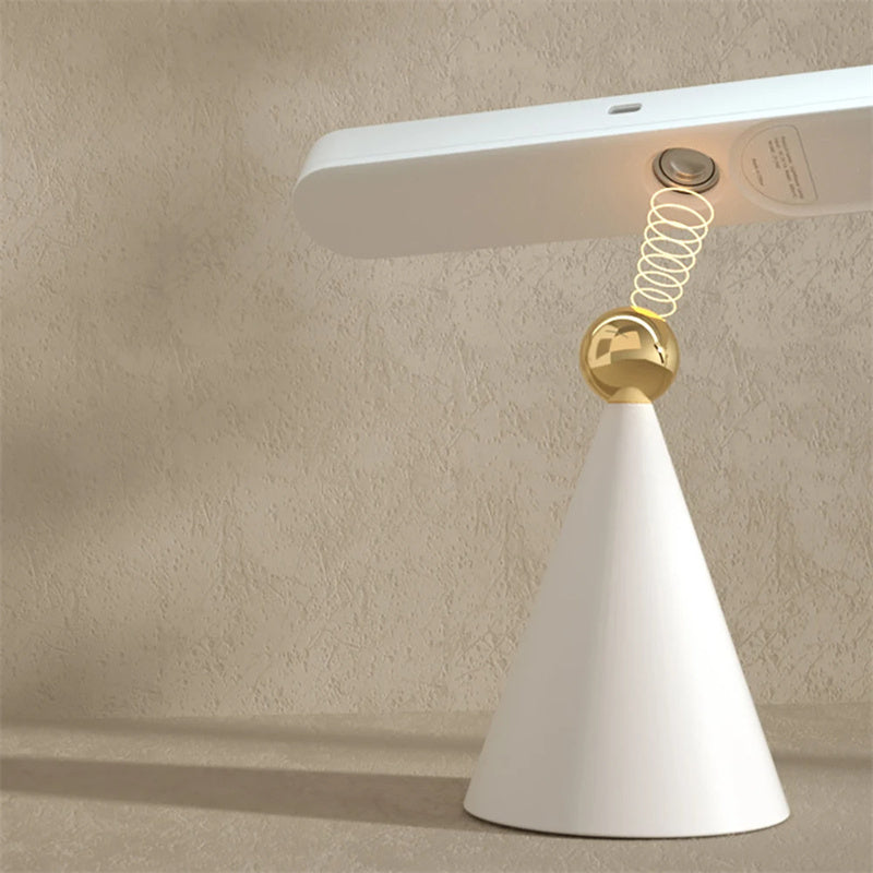 Reading Table Lamp with Geometric Design and Wireless Wall Mount