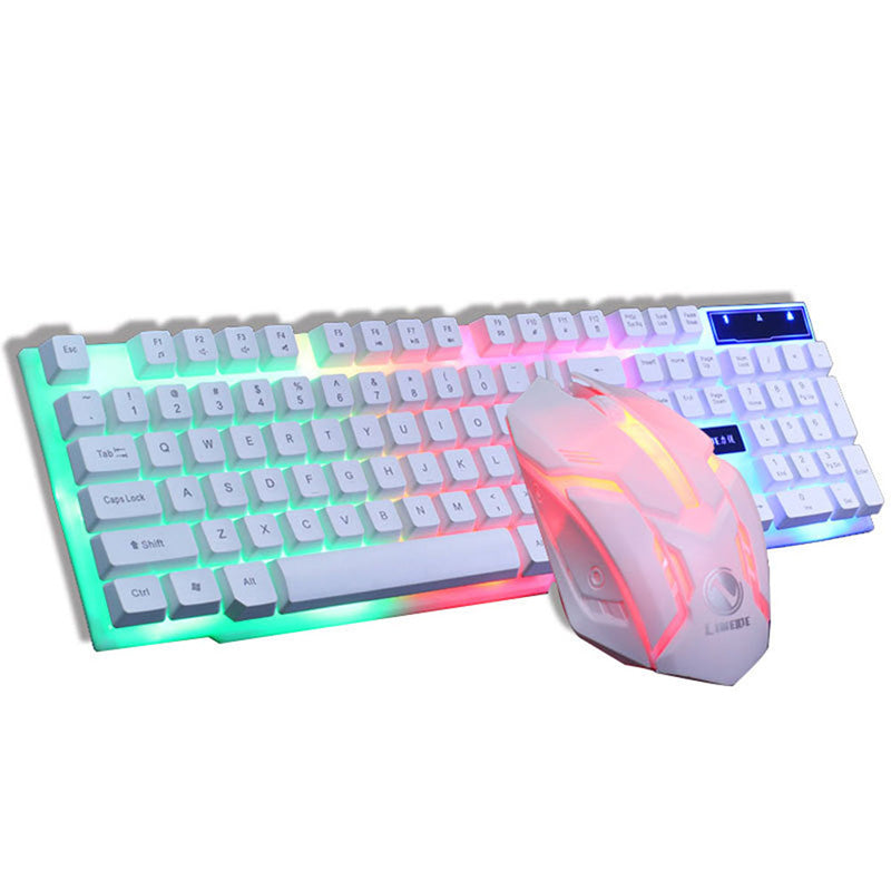 Glowing Gaming Keyboard and Mouse Set with Backlit Keys