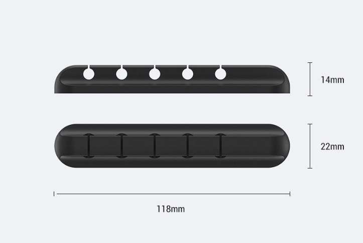 Silicone Cable Organiser Clips for Desks and Headphone Wires