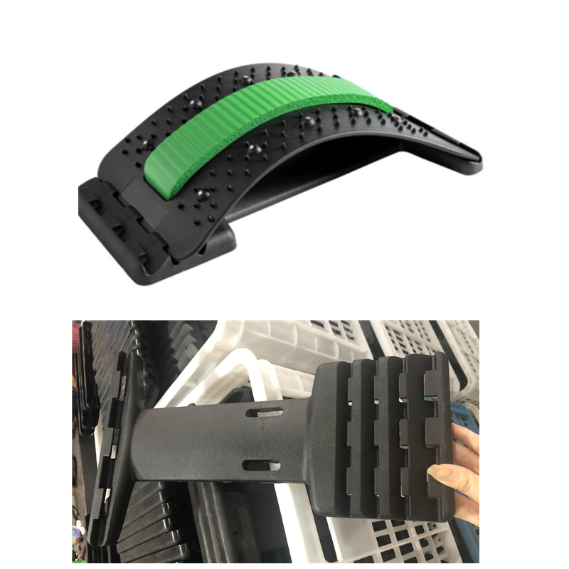 Adjustable Back Stretcher with Massage Points for Waist and Neck