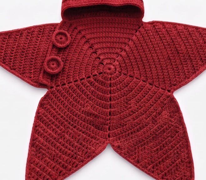 Crocheted Star Baby Sleeping Bag Bodysuit For Newborns