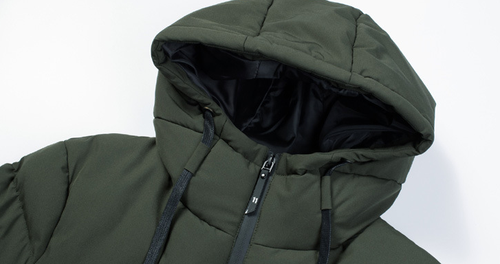 Unisex USB Heated Down-Style Jacket, Hooded Winter Coat