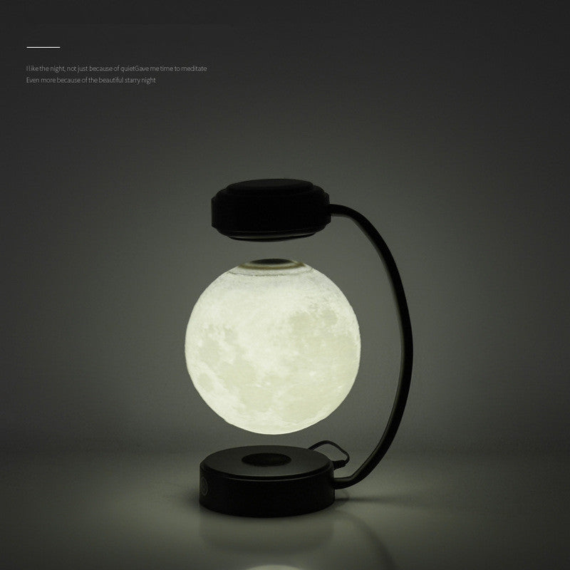 3D Magnetic Levitating Moon Lamp With Rotating Floating Ball