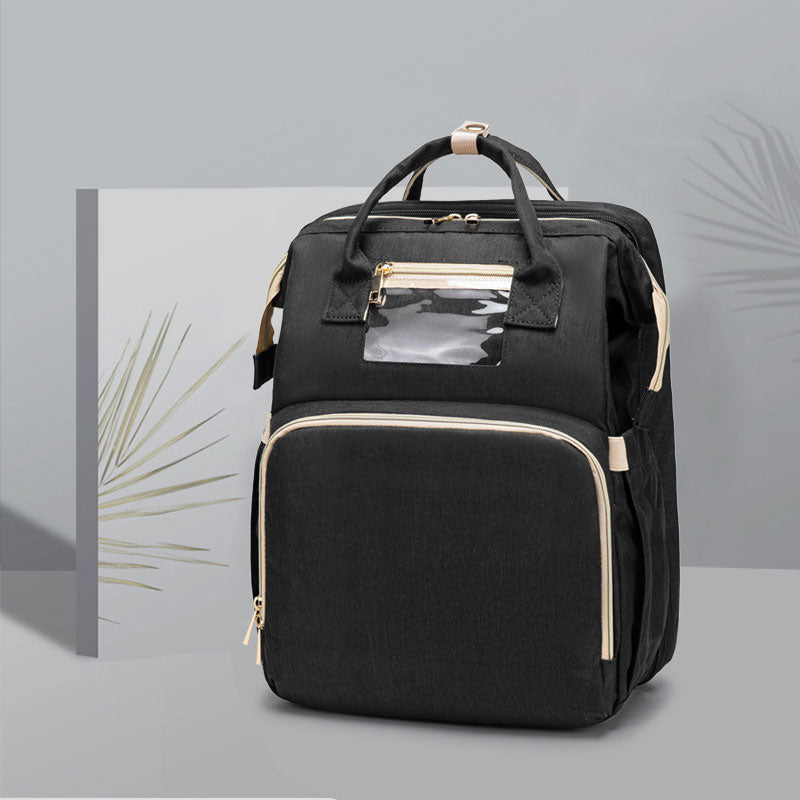 Folding Travel Bed Backpack for Mums with USB Charging
