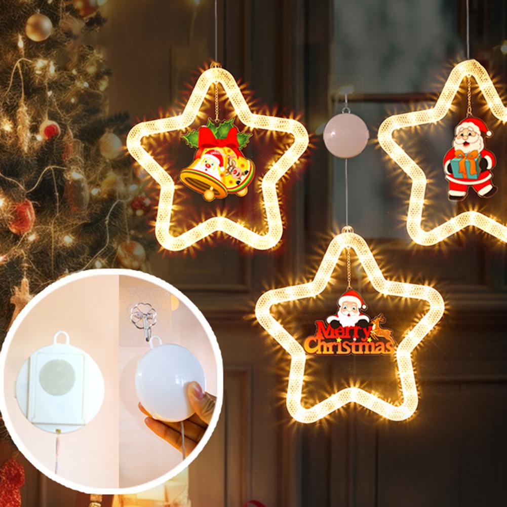 Christmas LED Hanging Pendant Lights with Battery Operation