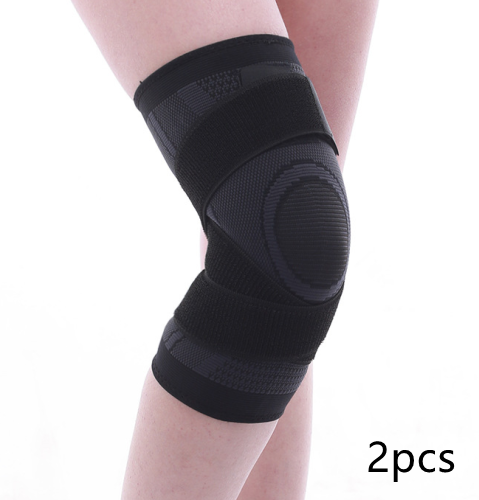 3D Weave Sports Knee Pad with Adhesive Support Strap